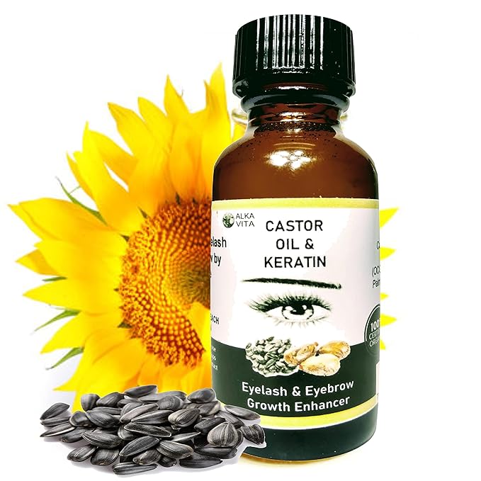 Eyelash Growth Herbal Organic Keratin & Castor Oil Pure Eyebrow Thickener Factor