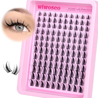 wiwoseo Manga Lash Clusters Manga Eyelash Clusters Anime Cluster Eyelash Extensions Clusters Lashes Natural Look Eyelashes Fairy Lash Clusters Manga Individual Lashes for Beginners (8-16MM)