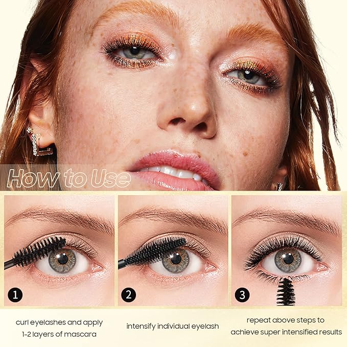 Tubing Mascara Waterproof & Smudge-Proof - Long-Lasting Mascara for Length and Volume, Black 2-1 Defining and Lengthening, Vegan & Cruelty | No Flaking, No Clumping (Pack of 1)
