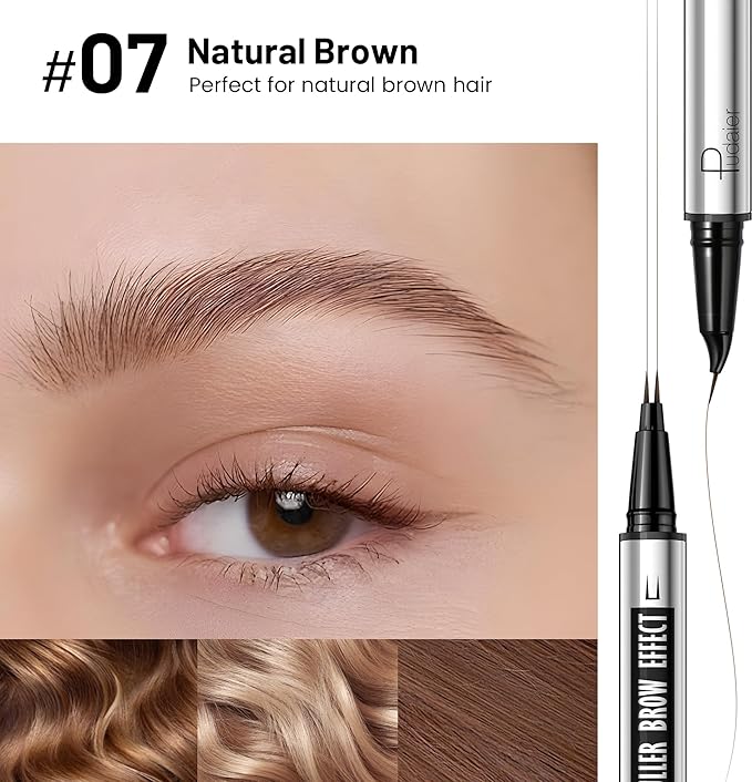 4Pcs Curved Eyebrow Pencils for Women Create Natural Hair Like Brows