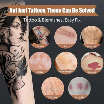 VANERIA Body Concealer, Tattoo Cover Up, Tattoo Cover Up Makeup Waterproof, Suitable For Scars, Birthmarks, Vitiligo and All Kinds Of Skin Tone, 3 Colors, 283g