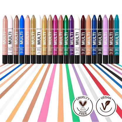 wet n wild Color Icon Cream Eyeliner Eyeshadow Multi-Stick, Moisturizing, Nourishing Velvety Cream-to-Powder Buildable & Blendable Formula, Cruelty-Free & Vegan - Cheat Day
