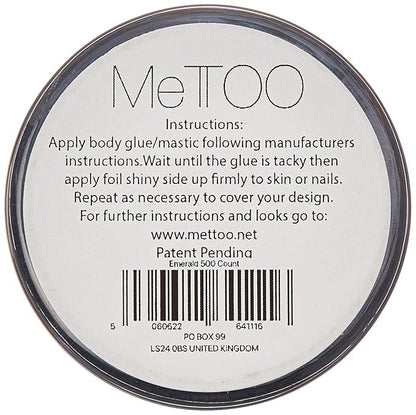 Mettoo Emerald Green Body Foil, 500 Count