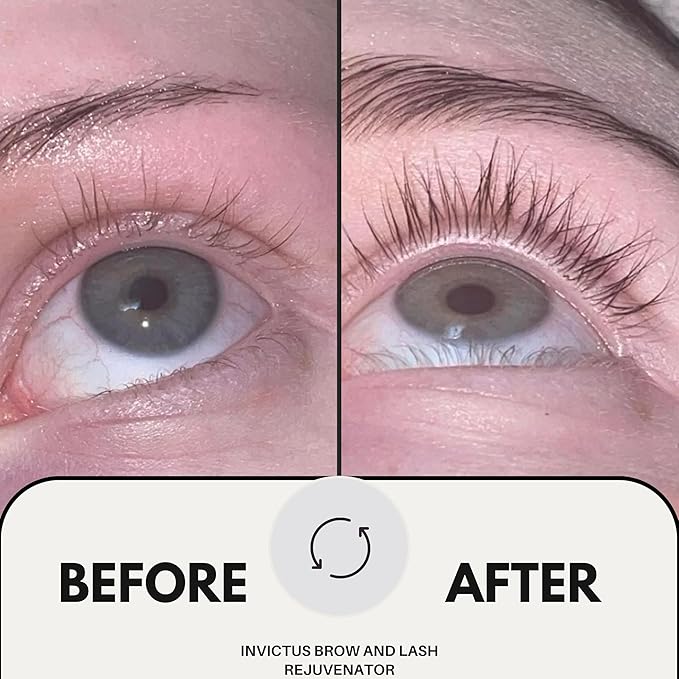 Invictus Inventory Premium Eyebrow and Lash Growth Serum is Designed to Stimulate Growth, Enhance Density, and Improve Overall Brow Health- 9.75 ML- Made in USA in a FDA registrated facility., Black