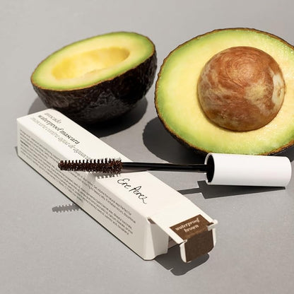 Ere Perez - Avocado Waterproof Brown Mascara + Aloe Gel Lash Eyebrow Mascara BUNDLE | Sensitive Eye Safe, Vegan, Cruelty-Free Clean Beauty