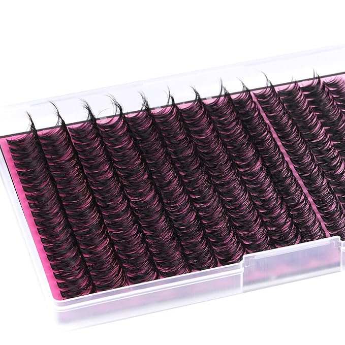 FANXITON Lash Clusters 280 Pcs Wispy Lash Clusters D 8-18 MM Mix Volume Thick Eyelash Clusters 50D Long Individual Eyelash DIY Lash Extensions at Home(50D)