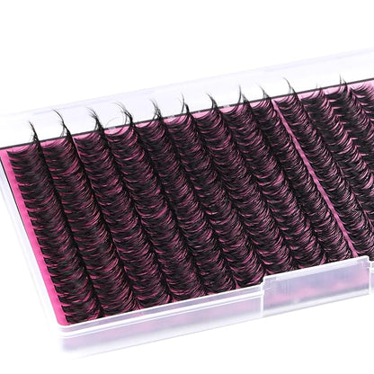 FANXITON Lash Clusters 280 Pcs Wispy Lash Clusters D 8-18 MM Mix Volume Thick Eyelash Clusters 50D Long Individual Eyelash DIY Lash Extensions at Home(50D)
