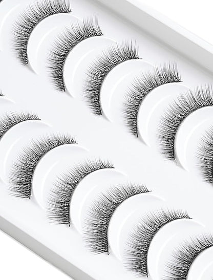 Natural Lashes Short Lashes Natural Eyelashes Natural Look False Eyelashes Wispy Lashes for Samll Eyes Fake Eyelashes 10 Pairs 10mm Bluebell
