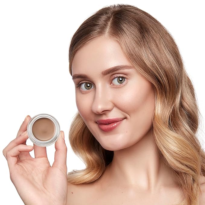 Arches & Halos Brow Sculpting Set - Dual Ended Brush With Brow Building Pomade In Warm Brown - Define, Brush And Blend Brows - Easily Fill, Sculpt Sleek Eyebrows - Vegan, Cruelty Free Makeup - 2 Pc