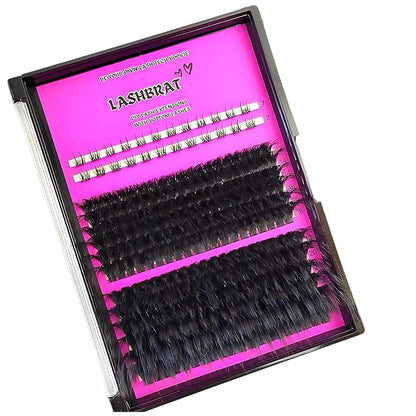 DIY Volume Lash Clusters + Bottom Lashes 12-25mm Longest Thickest Eyelash Clusters 150D D curl Indivual Lashes Cluster Kit Wispy Cluster Spikes