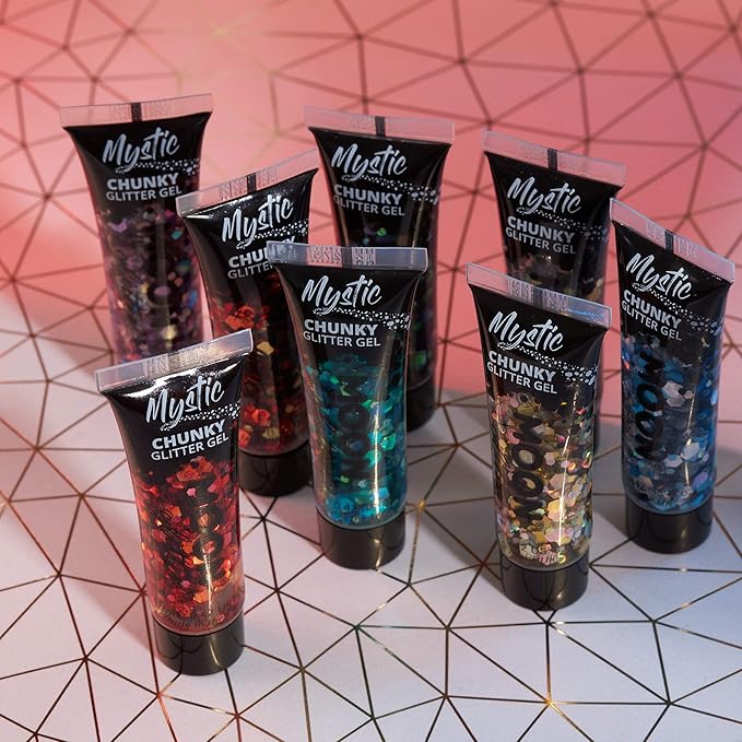 Mystic Chunky Glitter Gel by Moon Glitter - 12ml - Prosecco - Glitter Face Paint