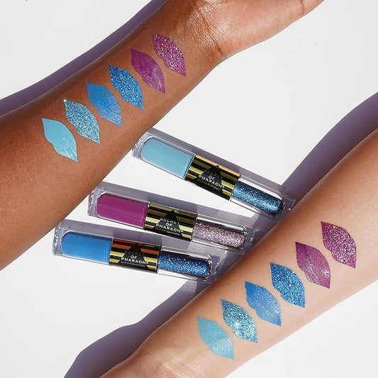 EBIN NEW YORK Secret of Phraoh Glitter Duo Stick 3pack - Egyptian Sky, Queen Mystique, Dark Lotus
