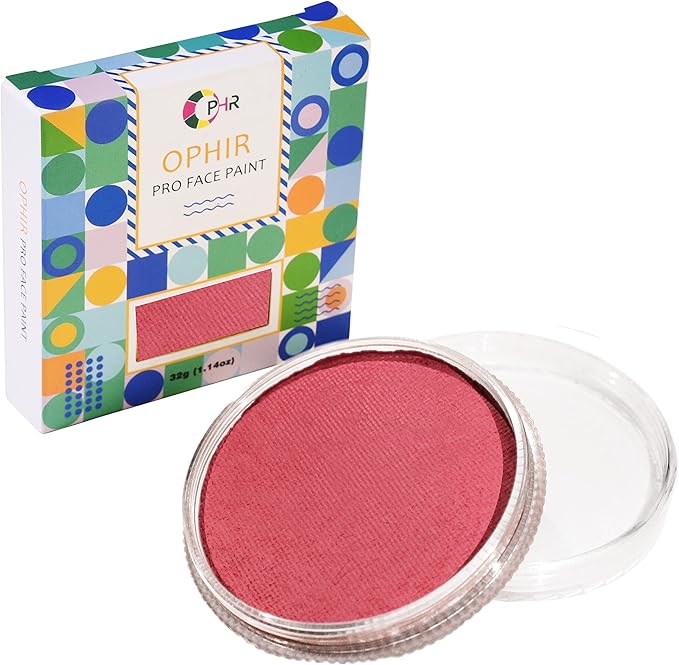 OPHIR Face Painting-30g Face Paint Body Paint Kit Basic Color Pigments for Halloween Stage Makeup Adults & Children Kids, Water Base, Easy to Clean (pink)