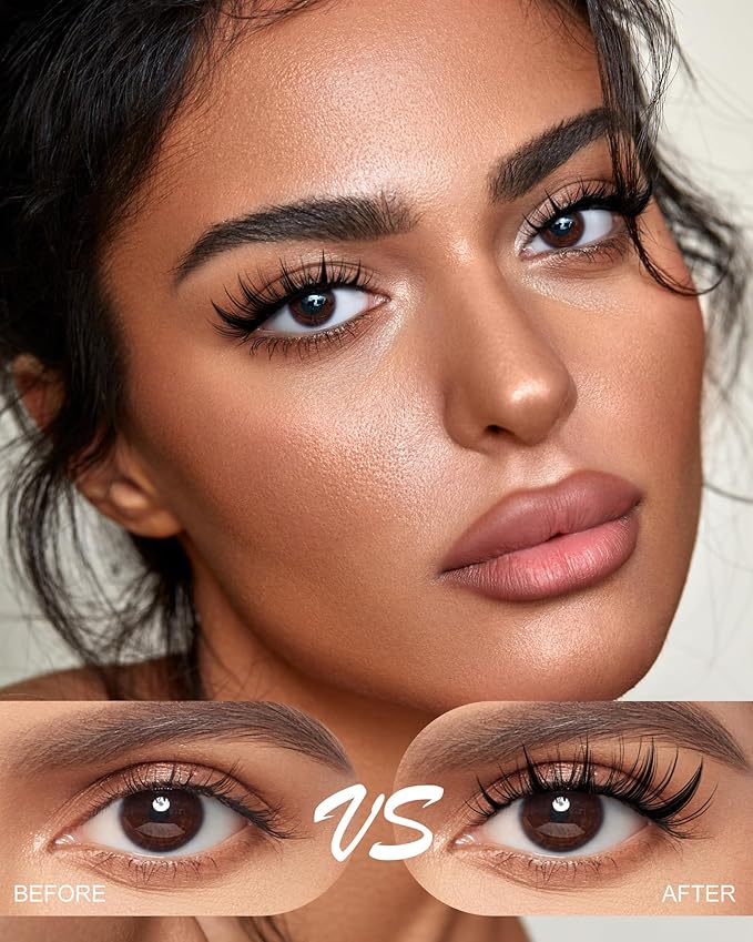 Fairy Lash Clusters Kit Wispy Fluffy 8-18mm Manga Anime Eyelashes Cluster Extension Kit C Curl Individual DIY Fake Lashes Extension Kit with Lash Bond and Seal Waterproof False Eyelashes Clusters Kit