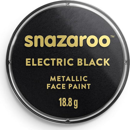 Snazaroo Metallic Face and Body Paint, 18.8g (0.66-oz) Pot, Electric Black
