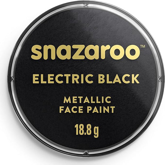 Snazaroo Metallic Face and Body Paint, 18.8g (0.66-oz) Pot, Electric Black