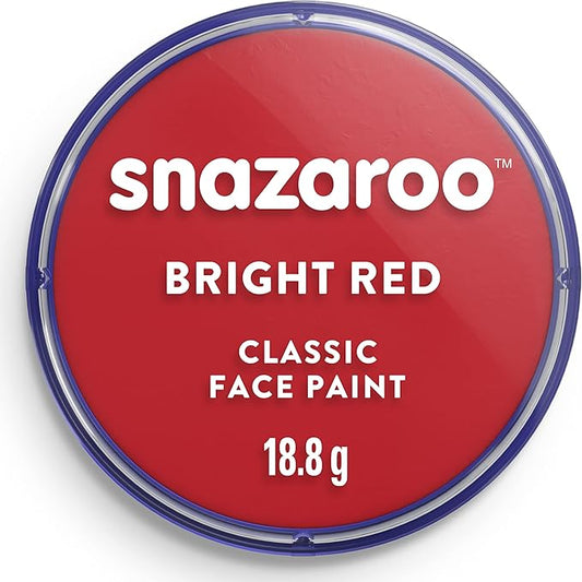 Snazaroo Classic Face and Body Paint, 18.8g (0.66-oz) Pot, Bright Red