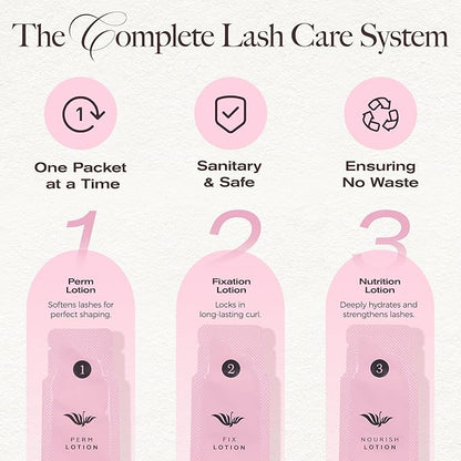 LASHVIEW Lash Lift Kit, Eyelash Perm Kit, Professional Eyelash Curling Lash Extension Set,Lash Curling, Semi-Permanent Curling Perming Wave Suitable for Salon（5PCS）