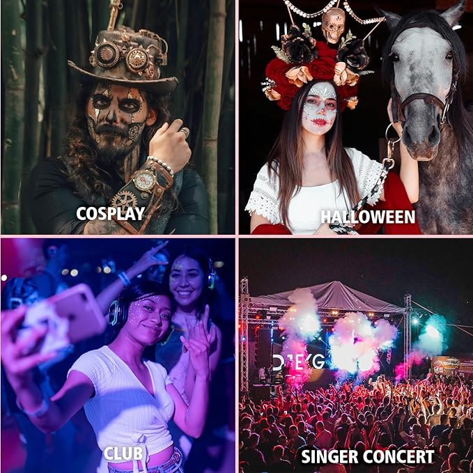 Body Glitter Hair Glitter Face Paint Sparkles Makeup,10 Colors Glitter Gel Singer Concerts Disco Rave Festival Valentine’s Day Accessories,Chunky Sequins Mermaid Gel for Women Eyeshadow Children Hair