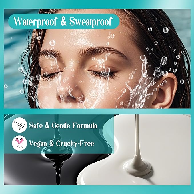 GEMERRY Lash Bond & Seal 2 in 1 Lash Cluster Glue - Waterproof & Strong Hold for Self Apply at Home