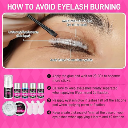 Upgraded Lash Lift & Brow Lamination 6 IN 1, Instant Eyebrow Lamination Kit for Trendy Fuller, Quick Curling Perming & Voluminous Lashes with All Tools, Eyelash Perm Kit for Salon & Home Use