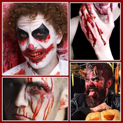 Fake Blood Makeup Spray Fake Blood Washable Suitable for Halloween Blood Sfx Makeup Zombie Vampire Makeup, Clothes and Monsters Vampire Zombie Clown Costume Cosplay Makeup Blood Splash