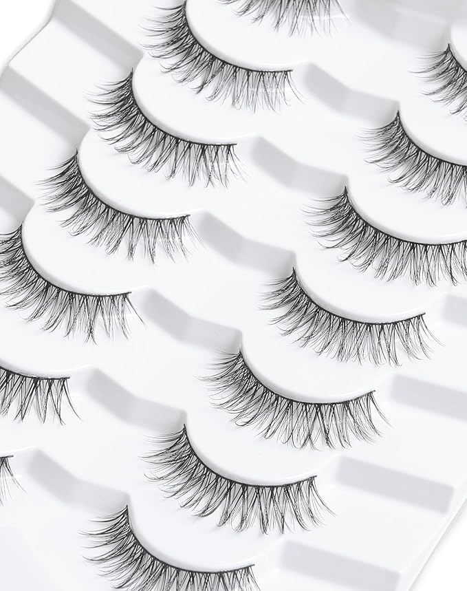 Natural Eyelashes Natural Look False Lashes Wispy Eye Lashes Natural Lashes False Eyelashes Fake Lashes 11mm K64