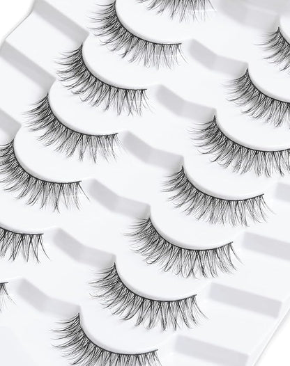 Natural Eyelashes Natural Look False Lashes Wispy Eye Lashes Natural Lashes False Eyelashes Fake Lashes 11mm K64