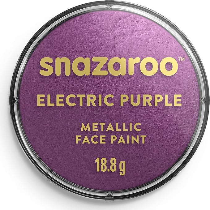 Snazaroo Metallic Face and Body Paint, 18.8g (0.66-oz) Pot, Electric Purple