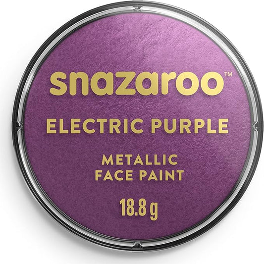 Snazaroo Metallic Face and Body Paint, 18.8g (0.66-oz) Pot, Electric Purple