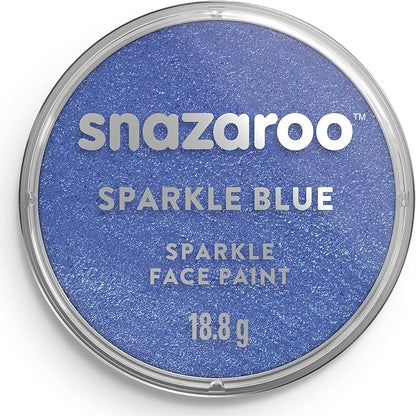 Snazaroo Sparkle Face and Body Paint, 18.8g (0.66-oz) Pot, Sparkle Blue