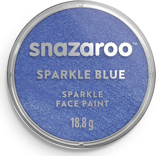 Snazaroo Sparkle Face and Body Paint, 18.8g (0.66-oz) Pot, Sparkle Blue