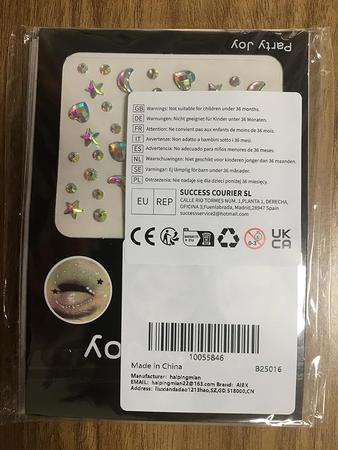 AIEX 4 Sheets Festival Face Gems Stick on, Self-Adhesive Face Jewels Stickers Face Diamonds Rhinestones for Makeup, Nail Gems Pearl Stickers for Face Eye Belly Arm Body Nail Decoration Party