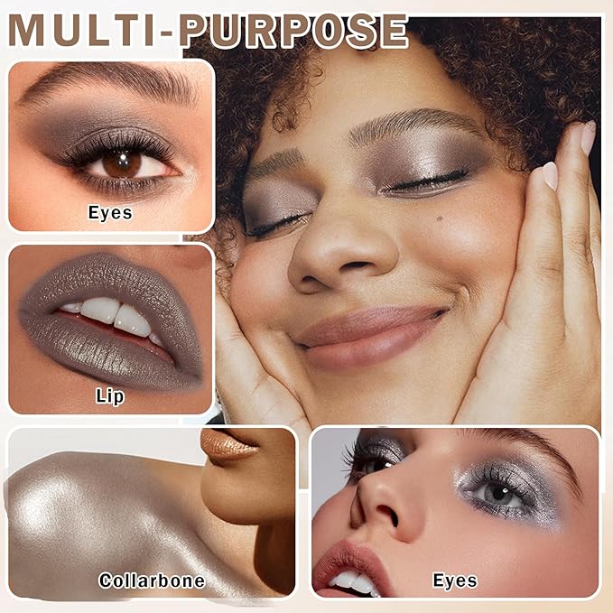 Silver Gray Eyeshadow Stick Eyeliner Pencil Matte Shimmer Cream Eye Shadow Makeup Stick Multi-Use Waterproof Eyeshadow Pen Eye Brightener Stick- 06