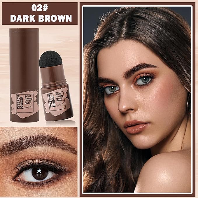 Eyebrow Stencils Kit,One Step Eye Brow Stamp Stencil Kits,Long-lasting Waterproof Eyebrowcolor Stamp with 10 Reusable Shaping Kit for Perfect Eyebrow Makeup