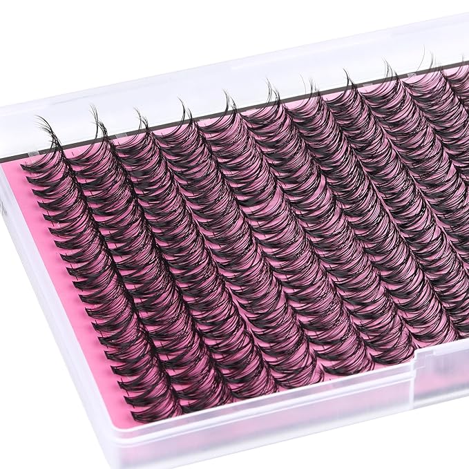 FANXITON Lash Clusters 280 Pcs Wispy Lash Clusters D 8-16 MM Natural Eyelash Clusters 30D Individual Eyelash DIY Lash Extensions at Home (30D)