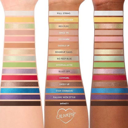 ColourPop x Toy Story Eyeshadow Palette - Multi-Colored, Limited Edition Makeup Palette with Matte & Matte Sparkle Finishes - Buildable, Blendable & High-Pigment Formula - The Toys Are Here (0.61 oz)