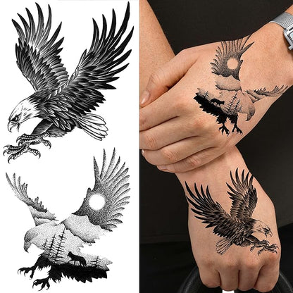 10 Sheets Realistic Tiger Temporary Tattoos Animals For Men Body Armband Soldier Fake Tatoo Stickers For Women Scorpion Wolf Deer Elk Eagle Bear Dot Adults Forearm Tattoos Girls Kids Teens.