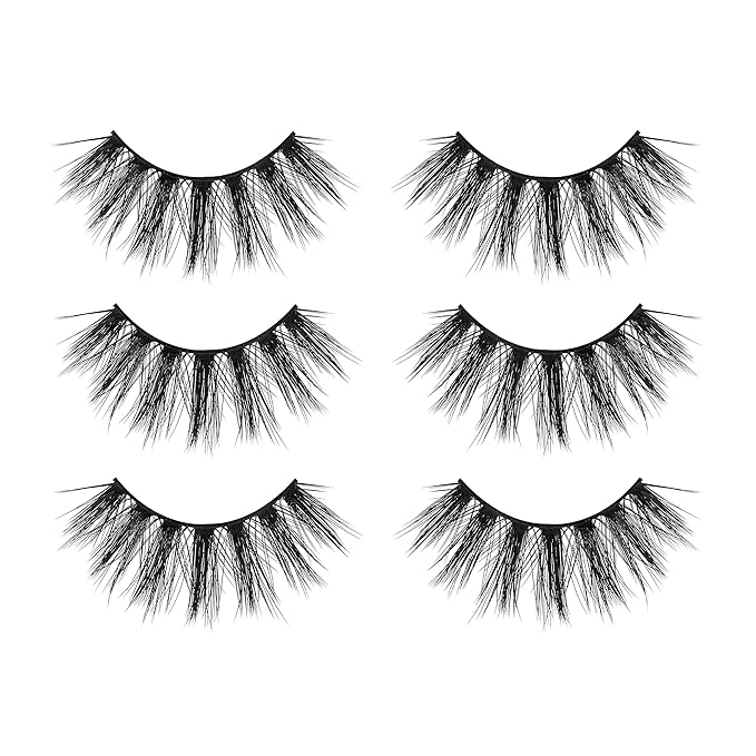 iEnvy False Eyelashes 3 Pairs Fluffy and Natural Multiangle and Volume Faux Mink Lashes (21)