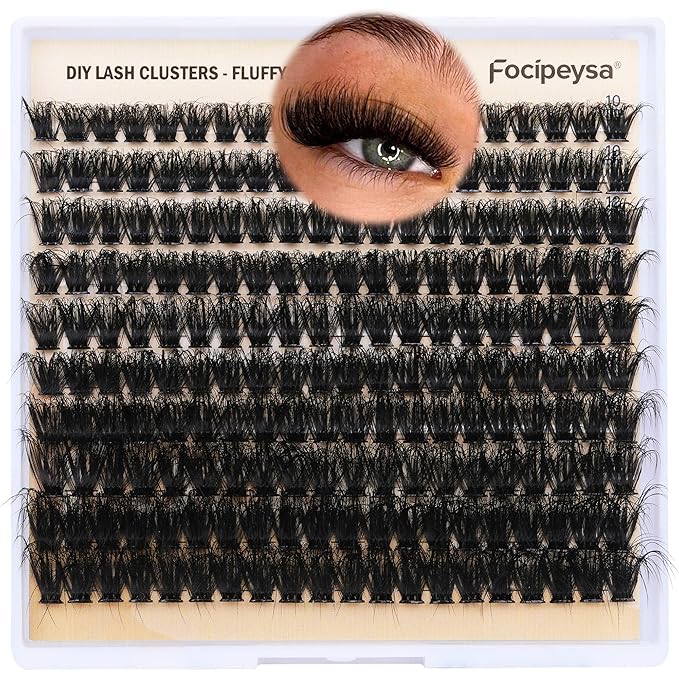 DIY Lash Clusters Full Volume Eyelash Extension 10-18MIX D Curly Individual Lash Clusters 90D Individual Lashes Extensions Clusters Lashes DIY Lash for Beginners by Focipeysa