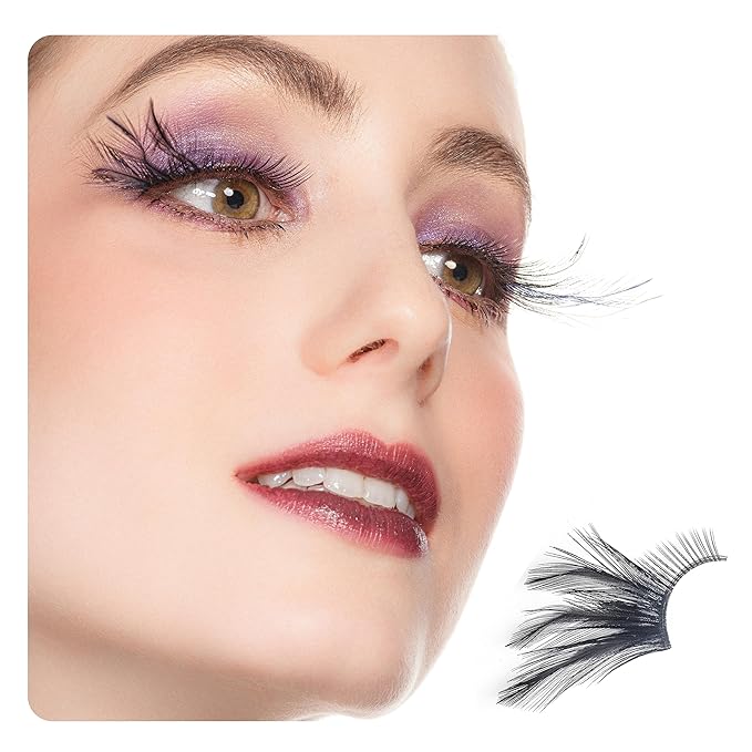 halloween Feather Eyelashes witch makeup Cat eyes Black tail Lashes extension wedding Show Halloween Cosplay Wedding false lashes drama theatre model Hand-made Luxury Fashion Fake Lashes