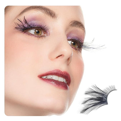 halloween Feather Eyelashes witch makeup Cat eyes Black tail Lashes extension wedding Show Halloween Cosplay Wedding false lashes drama theatre model Hand-made Luxury Fashion Fake Lashes