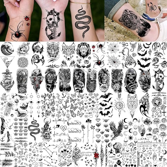71 Sheets Sailing Ship Temporary Tattoos For Men Adults Forearm, Half Arm Sleeve Tattoo For Women Pirate Compass Anchor Faith Belief Family, Realistic Fake Tattoo Stickers Sea Wave Birds Skull Shark