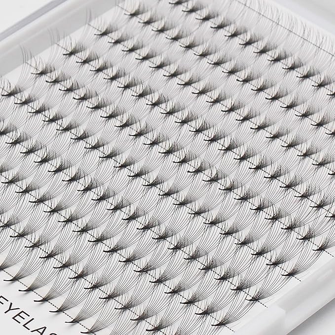 10D Large Tray 10-18mm to Choose Premade Volume Fans Eye Lashes Extensions Thickness 0.07mm D Curl Natural Long Individual False Eyelashes Cluster (10mm)