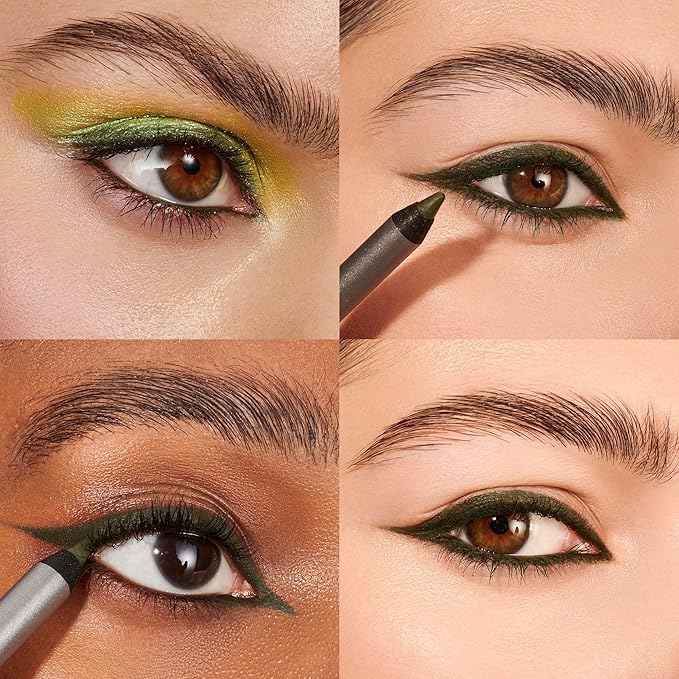 Wonderskin 1440 Longwear Green Waterproof Eyeliner Pencil - Sharpenable Eyeliner Pencil and Smudge Proof Green Eye Liner Pencils (Olive)