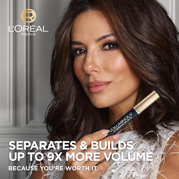 L’Oreal Paris Makeup Voluminous Original Volume Building Waterproof Mascara, Carbon Black, 0.23 Fl Oz