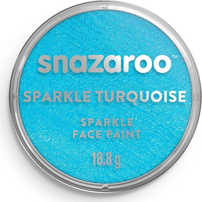 Snazaroo Sparkle Face and Body Paint, 18.8g (0.66-oz) Pot, Sparkle Turquoise