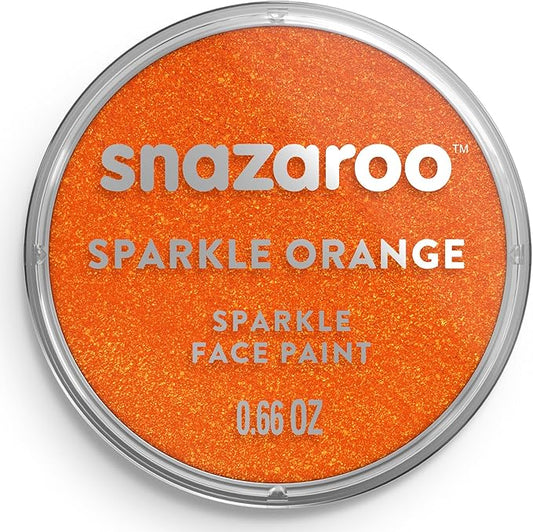 Snazaroo Sparkle Face and Body Paint, 18.8g (0.66-oz) Pot, Sparkle Orange