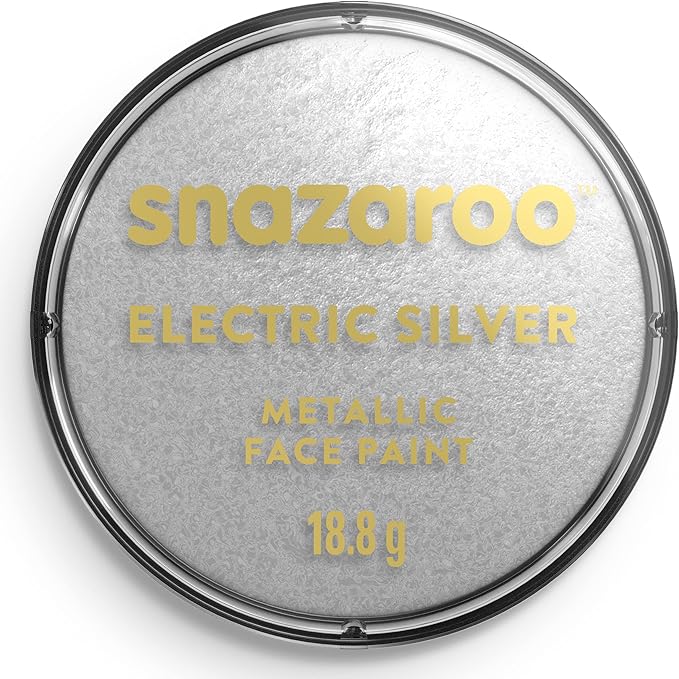 Snazaroo Metallic Face and Body Paint, 18.8g (0.66-oz) Pot, Silver