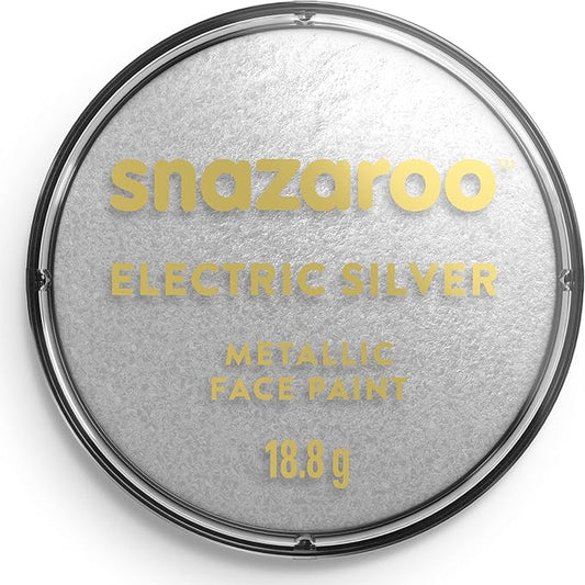 Snazaroo Metallic Face and Body Paint, 18.8g (0.66-oz) Pot, Silver